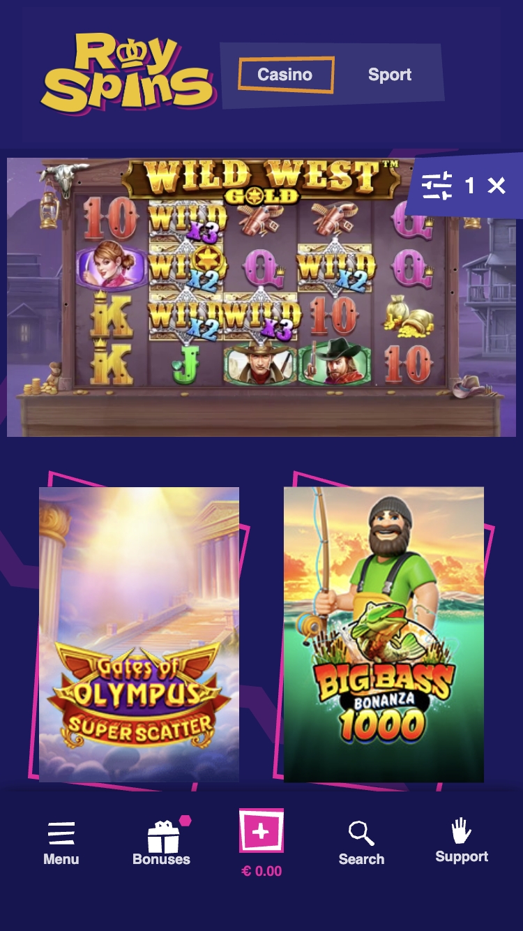 RoySpins kasiinos registreerumine 4