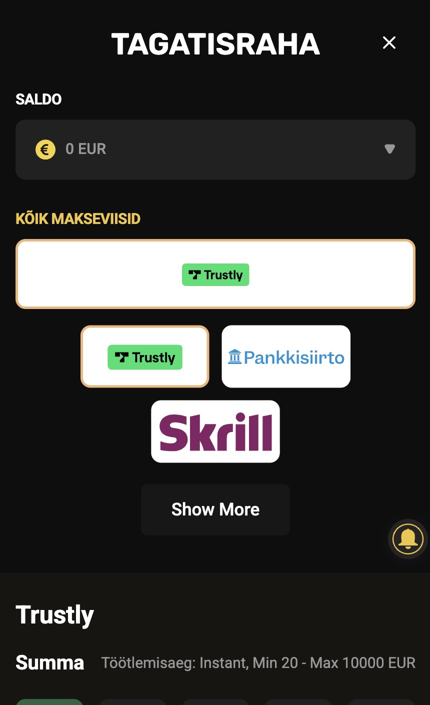 24Casino kasiinos registreerumine 4