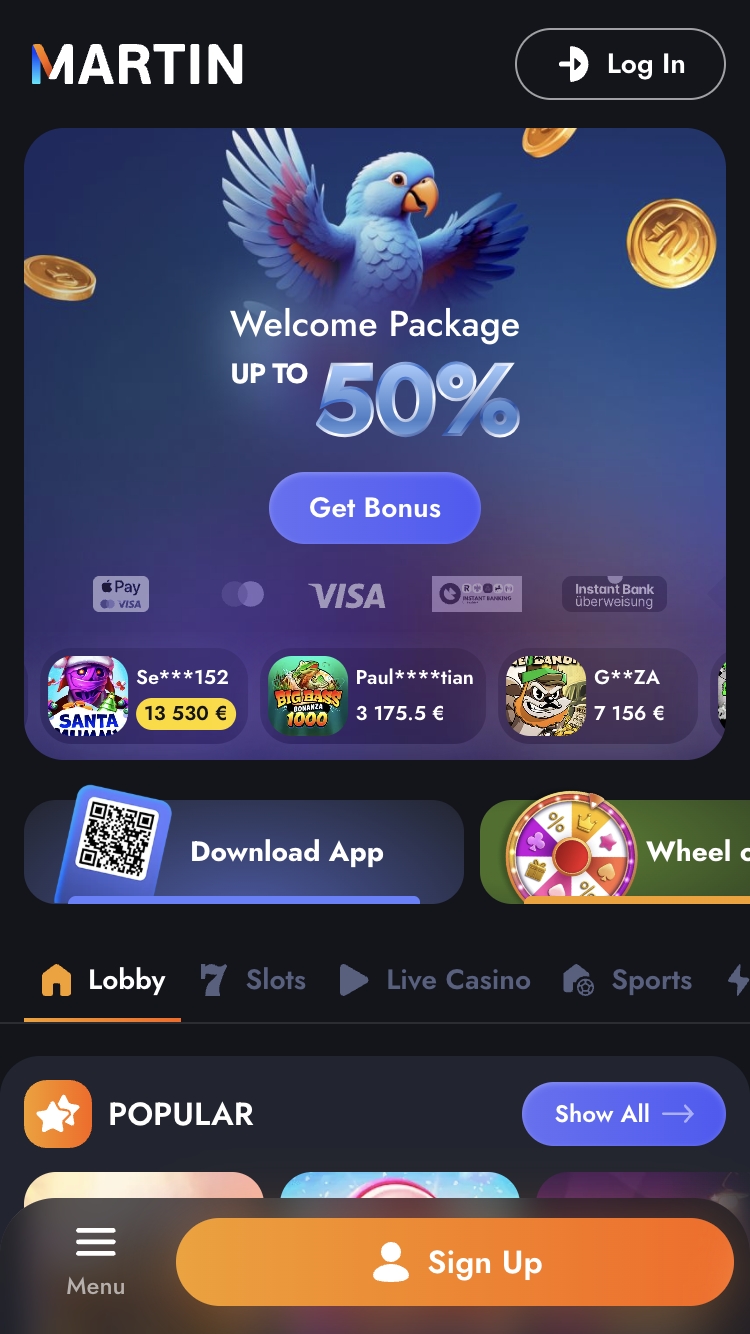 Martini registreerimise samm 1