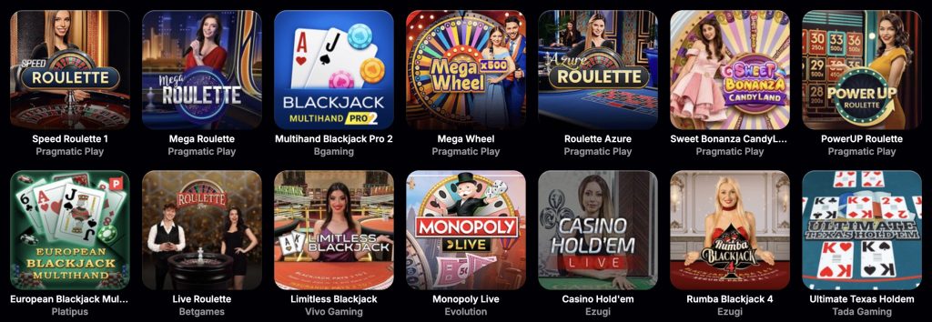 NV kasiino live-kataloog