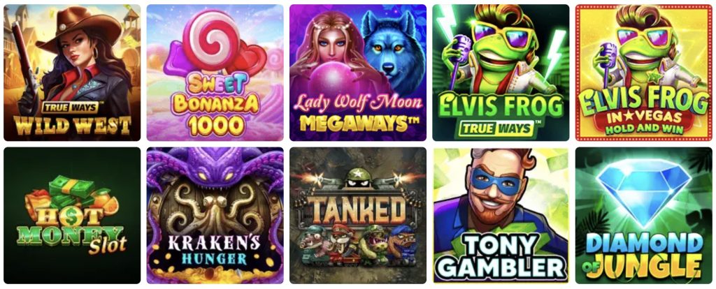 Kasiino Iviwin mänguvalik