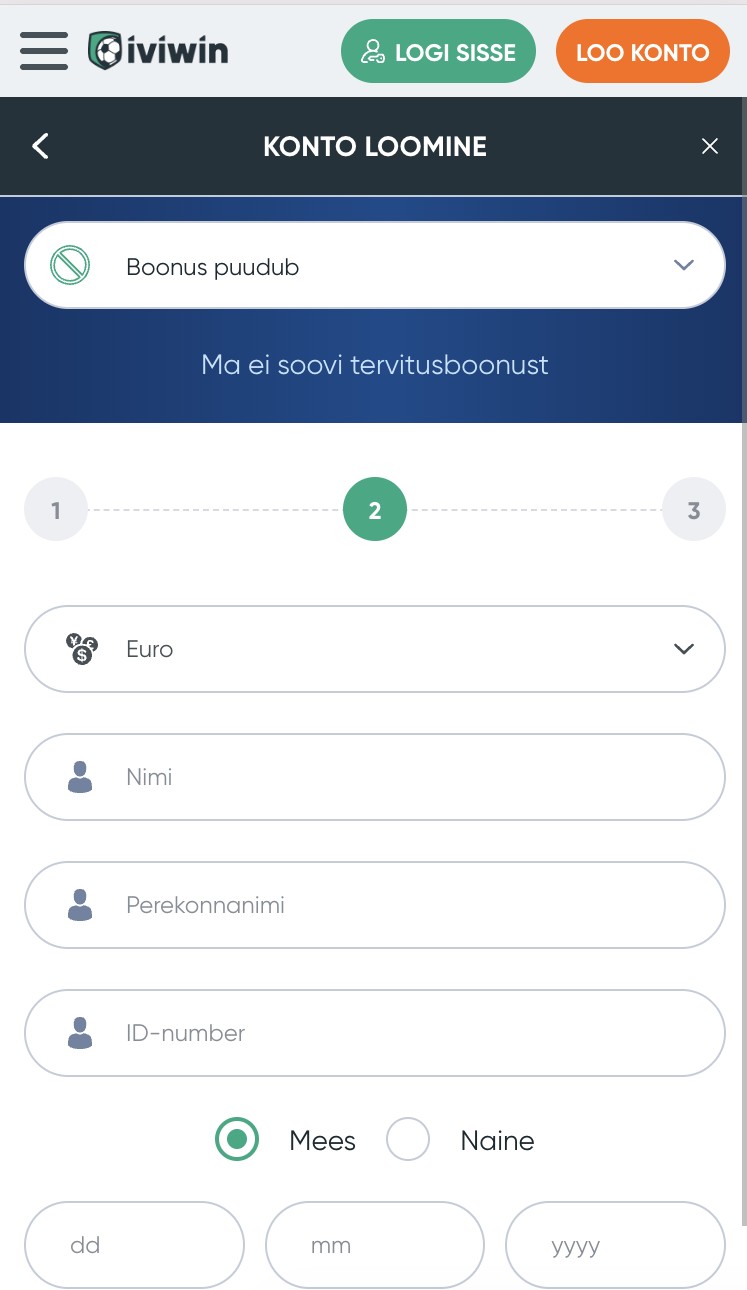 Registreeruda Iviwin kasiinos 3