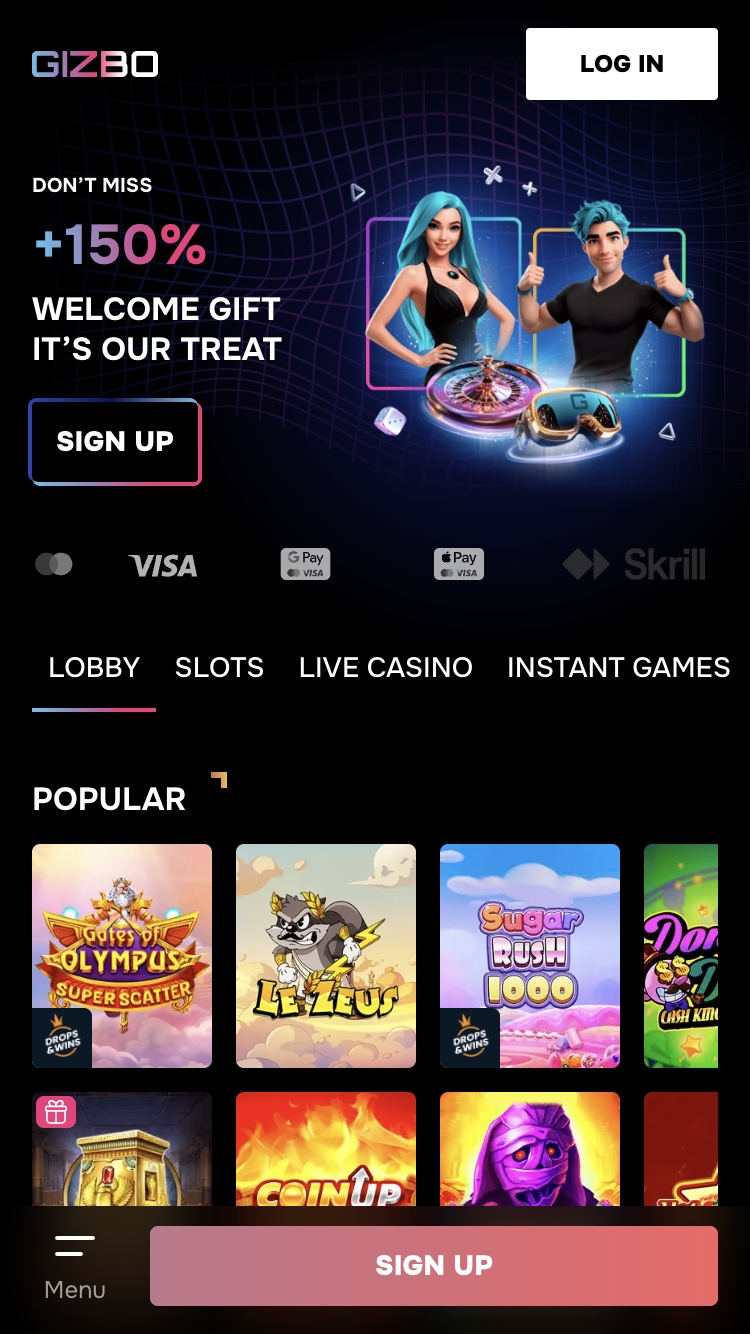 Gizbo kasiinos registreerumine 1