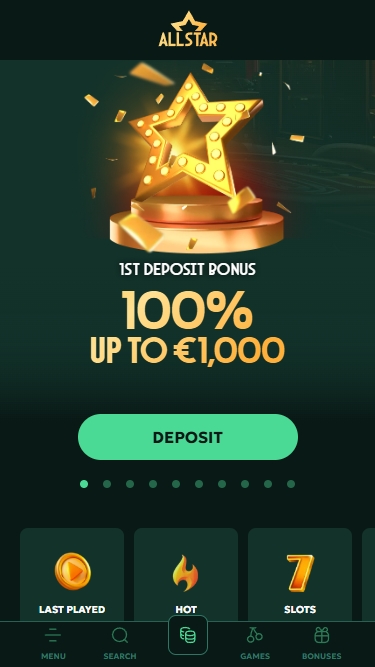 AllStar kasiinos registreerumine esimene samm