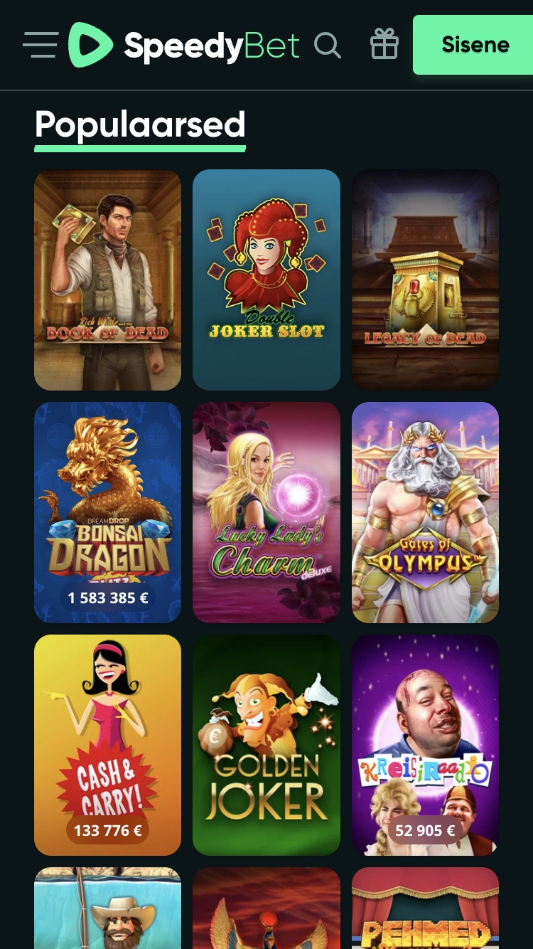 SpeedyBet kasiino registreerimine samm 4