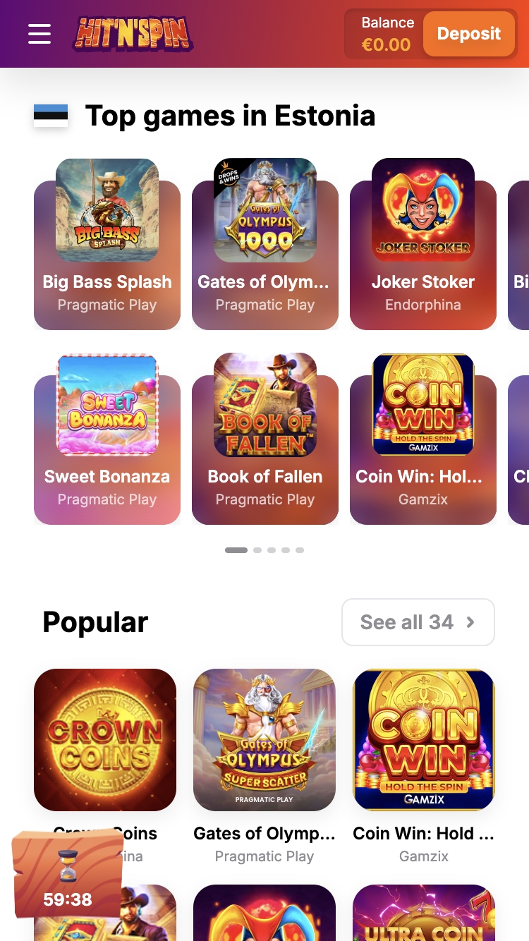 HitnSpin kasiinos registreerumine 4