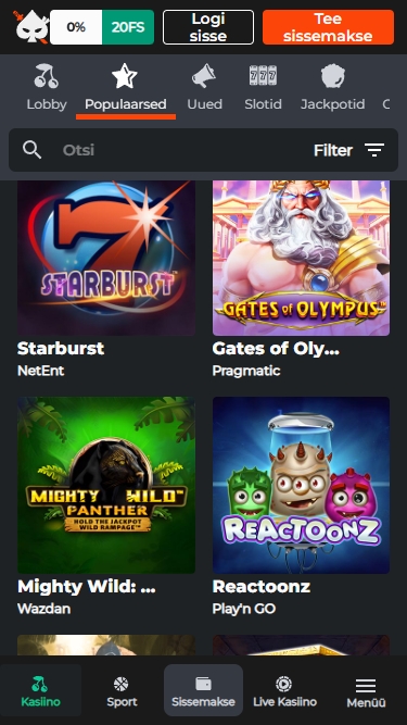 Ninja Casino registreerimise 4. samm